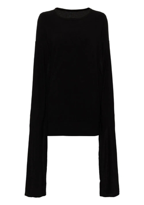 Yohji Yamamoto layered hanging sleeves top - Black