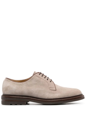 Brunello Cucinelli suede derby shoes - Neutrals