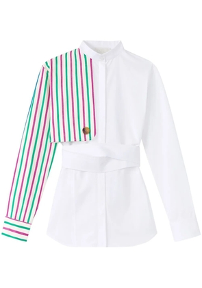DESTREE Hans striped cotton shirt - White
