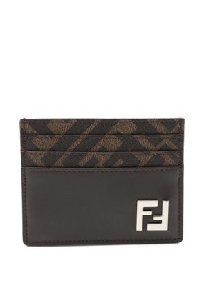 Fendi Pre-Owned 2020s FF logo leather card case - Brown