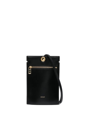 sacai calf-leather shoulder bag - Black