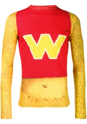 Walter Van Beirendonck Pre-Owned 1996/97's Wonderland Trompe L'Oeil top - Yellow