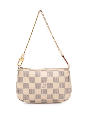 Louis Vuitton Pre-Owned 2014 Damier Azur Mini Pochette Accessoires handbag - White