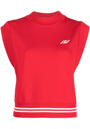 Autry logo-appliqué vest - Red