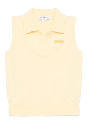 Monse knitted polo top - Yellow