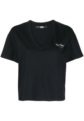 Karl Lagerfeld Hotel Karl organic cotton T-shirt - Black