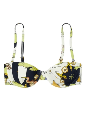 Tory Burch graphic-print underwired bikini top - Blue