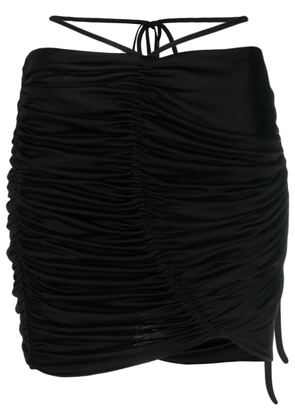 ANDREĀDAMO cut-out draped miniskirt - Black
