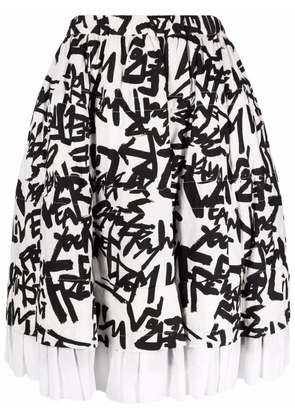 Comme Des Garçons Live Free-print skirt - Black