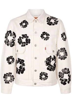 Denim Tears x Levi's wreath-print denim jacket - White