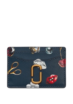 Marc Jacobs The Trinket printed leather card holder - Blue