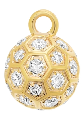 Sara Weinstock 18k yellow gold diamond honey comb ball charm