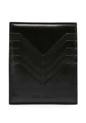 Rick Owens Square leather card holder - Black