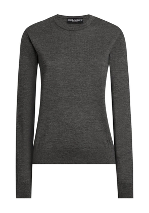 Dolce & Gabbana logo-embroidered sweater - Grey