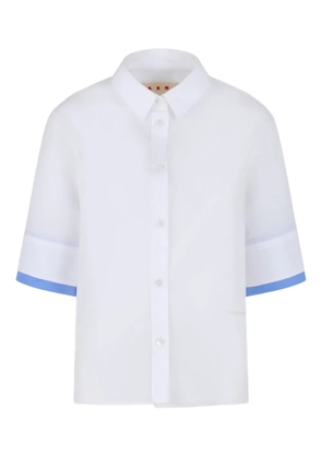 Marni contrasting-cuffs shirt - White