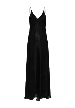 Carine Gilson lace-detail silk nightdress - Black