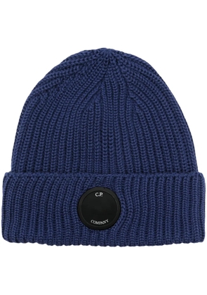 C.P. Company Lens detail beanie hat - Blue