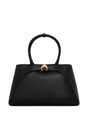 Marine Serre large Aurora smooth-leather tote bag - Black