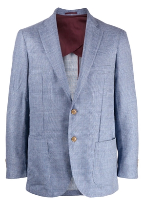 Luciano Barbera notched-lapels wool-blend blazer - Blue