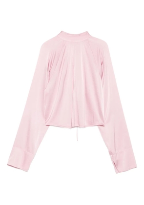 Forte Forte lace-up cropped blouse - Pink