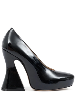 Maison Margiela Sketch 120mm patent-leather pumps - Black