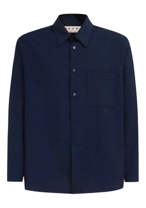 Marni long-sleeve wool shirt - Blue