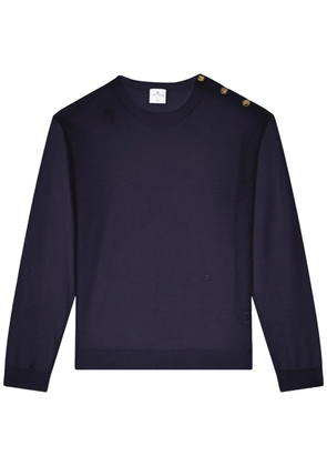 Courrèges shoulder-snaps sweater - Blue
