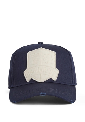 DSQUARED2 crest-appliqué baseball cap - Blue