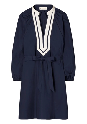 Tory Burch balloon-sleeve cotton tunic dress - Blue