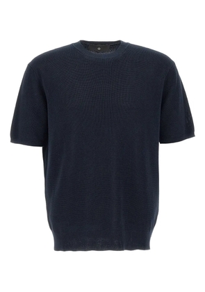 Filippo De Laurentiis crew-neck ribbed T-shirt - Blue