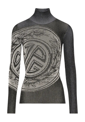 Jean Paul Gaultier Laurel Stamp jacquard long-sleeves sweater - Grey