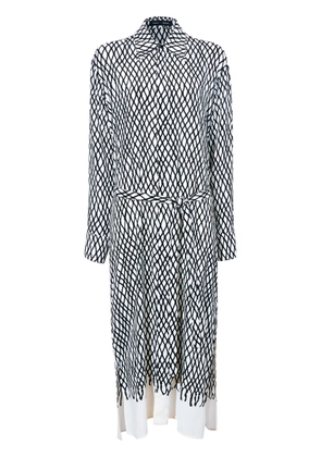 Proenza Schouler Bailey abstract-print midi dress - White