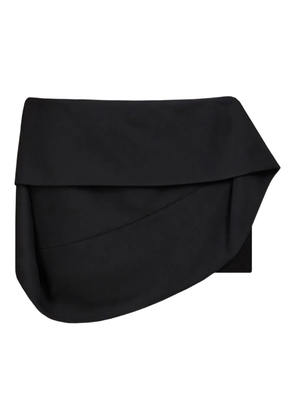 Ferragamo draped basque mini skirt - Black