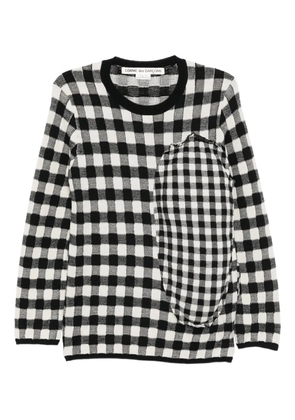 Comme Des Garçons checked jumper - Black