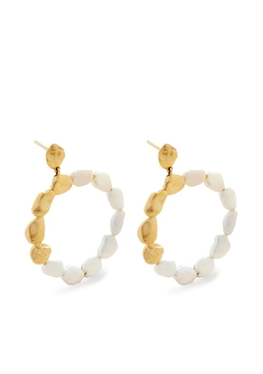 Monica Vinader pearl dangle earrings - Gold
