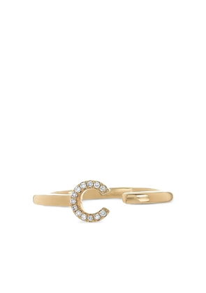 Dana Rebecca Designs 14K yellow gold C Single Initial diamond ring