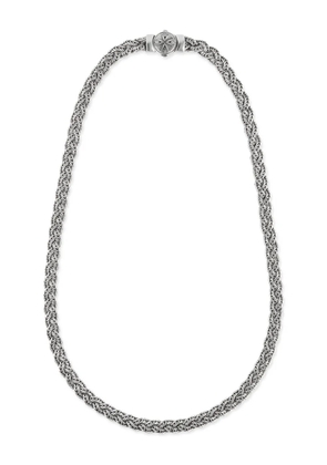 Emanuele Bicocchi diamond-cut flat braided necklace - Silver