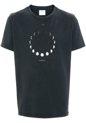 Courrèges logo-patch cotton T-shirt - Grey