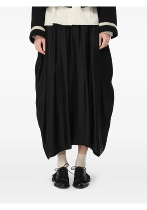 Renli Su pleated panelled skirt - Black