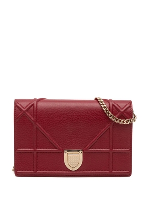 Christian Dior Pre-Owned 2017 Grained Calfskin Diorama Croisiere Wallet on Chain crossbody bag - Red