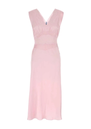 Prada V-neck belted dress - Pink