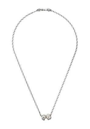 WERKSTATT:MÜNCHEN Two Skulls necklace - Silver