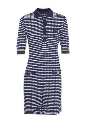 Boutique Moschino striped-pattern mini dress - Blue
