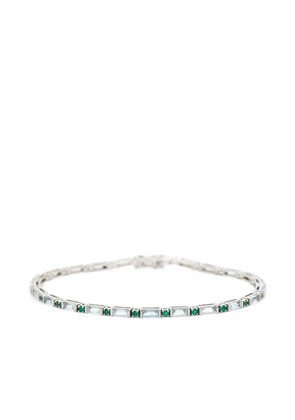 YI Collection platinum aquamarine bracelet - Silver