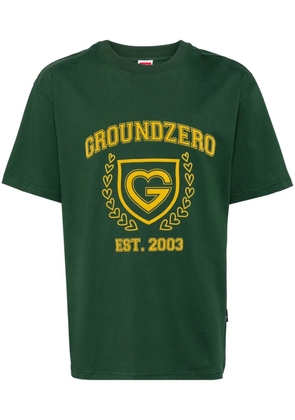 Ground Zero logo-print cotton T-shirt - Green