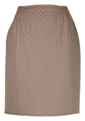 Jean Paul Gaultier Pre-Owned 1990s high-waisted diamond-quilted skirt - Brown