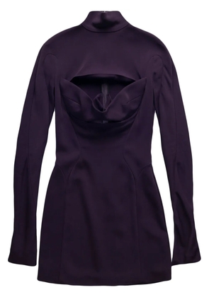 Mugler Slice long-sleeve minidress - Purple