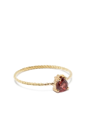 Wouters & Hendrix Gold 18kt yellow gold heart Garnet ring
