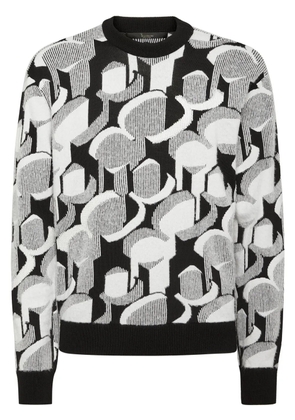 Billionaire crew-neck jacquard jumper - White