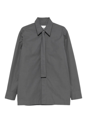 Jil Sander long-sleeve tie-neck shirt - Grey